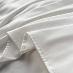 Bat Sleeve White Satin Slip Dress