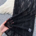 Off-shoulder Black Lace Patchwork Dress