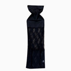 Off-shoulder Black Lace Patchwork Dress