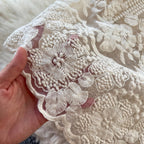Vintage Crochet Lace Apricot Dress