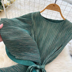 Asymmetric Irregular Design Glossy Dress