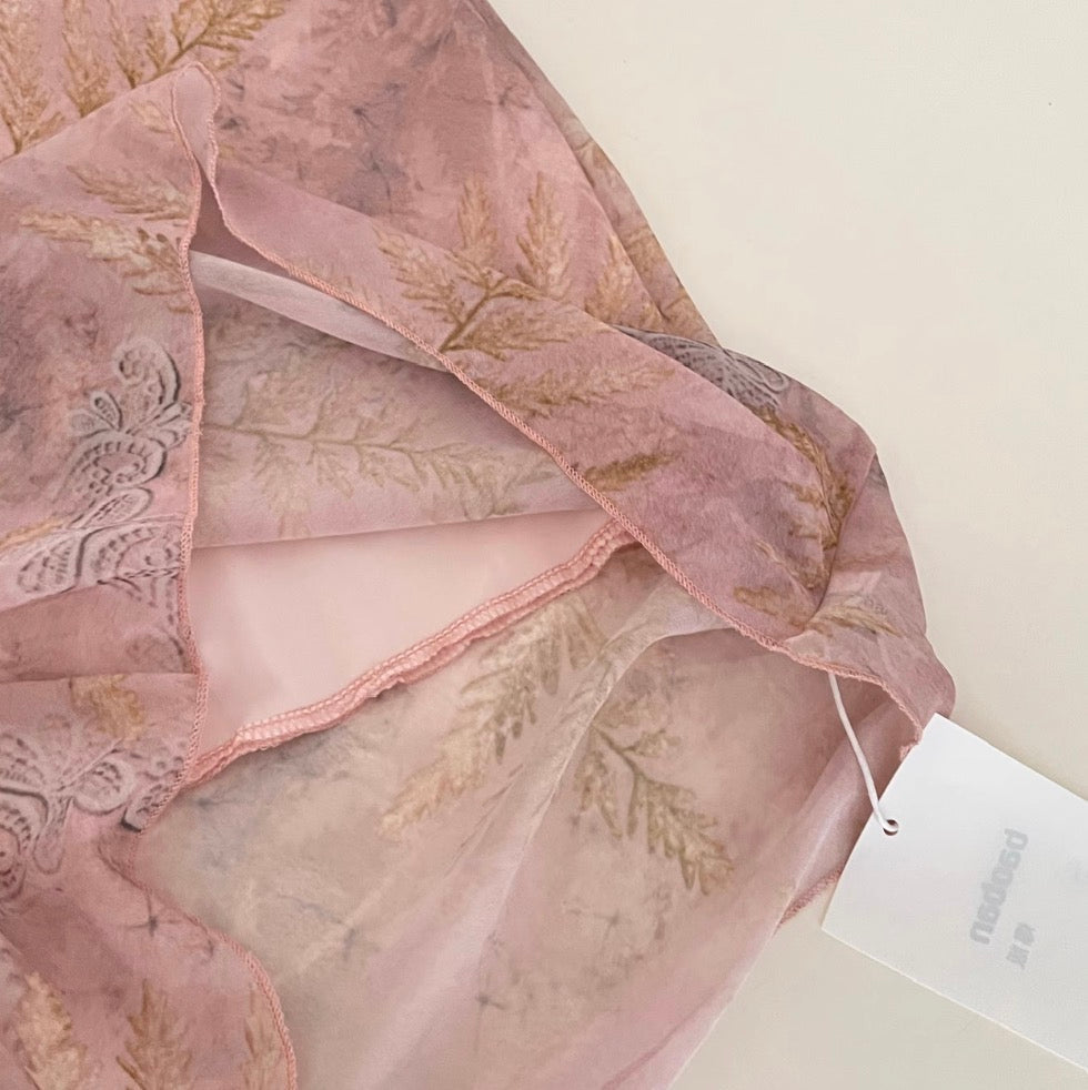Elegant Sequin Printed Slip Dress