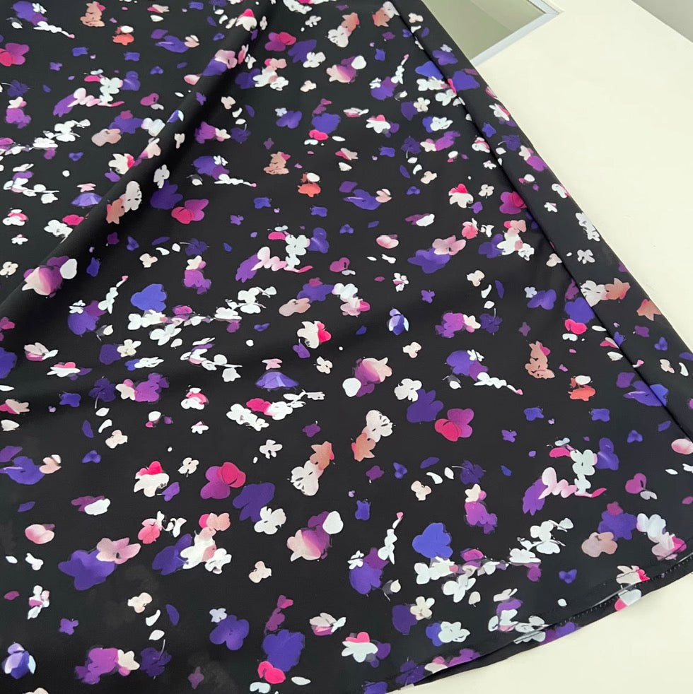 Vintage V-neck Floral Halter Dress