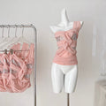 Niche Knotted One-shoulder Top
