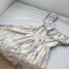 Sweetie Lapeled Embroidered Floral Dress