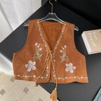 Vintage Embroidered Loose Vest