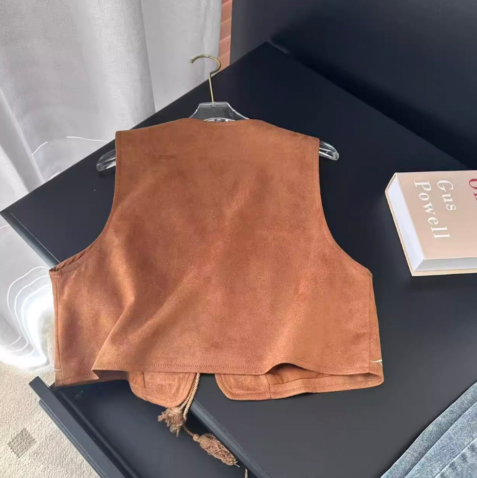 Vintage Embroidered Loose Vest