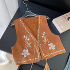 Vintage Embroidered Loose Vest