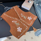 Vintage Embroidered Loose Vest