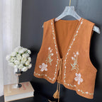 Vintage Embroidered Loose Vest