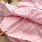 Off-shoulder Solid Color Puffy Dress
