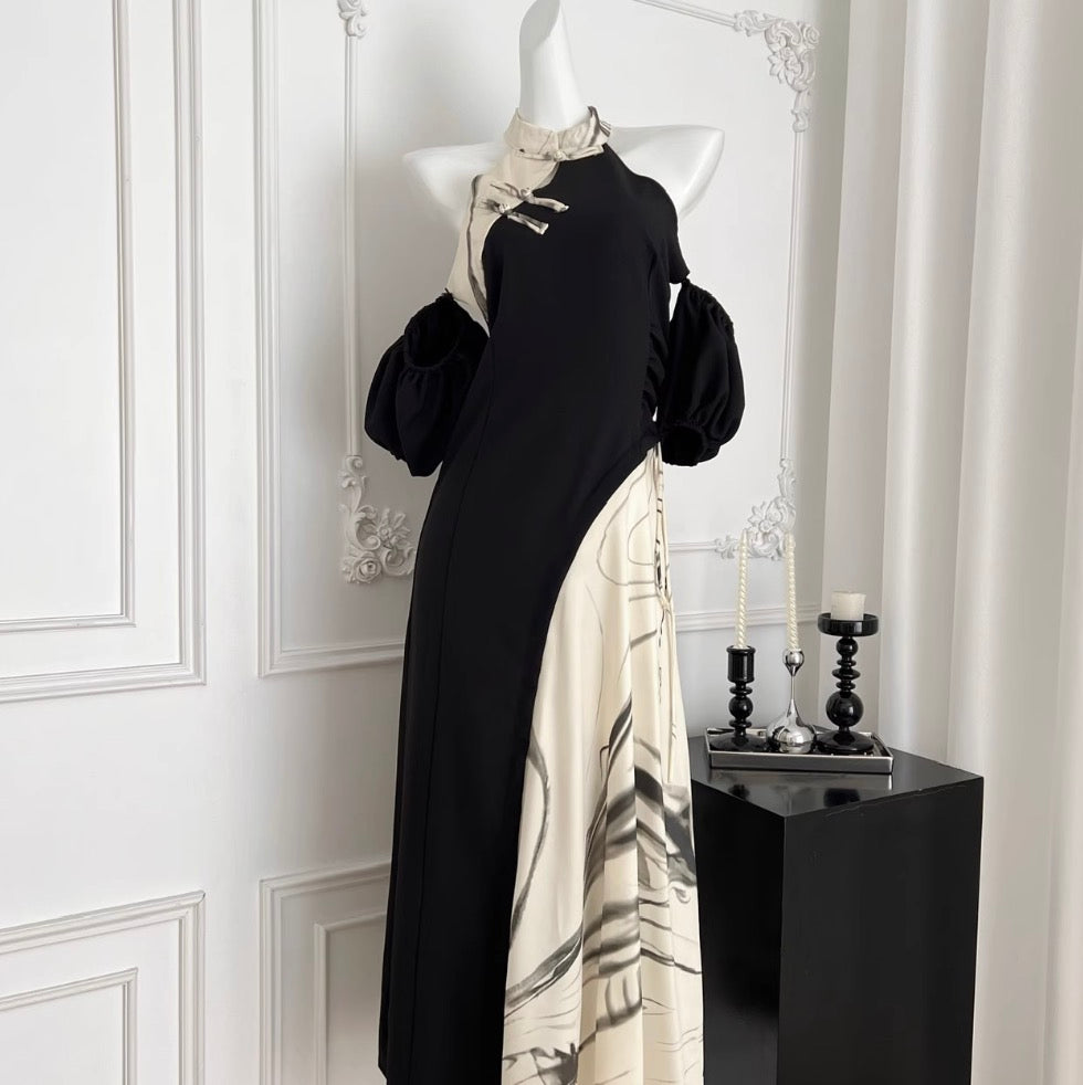 Chinese Style Ink Painting Dress