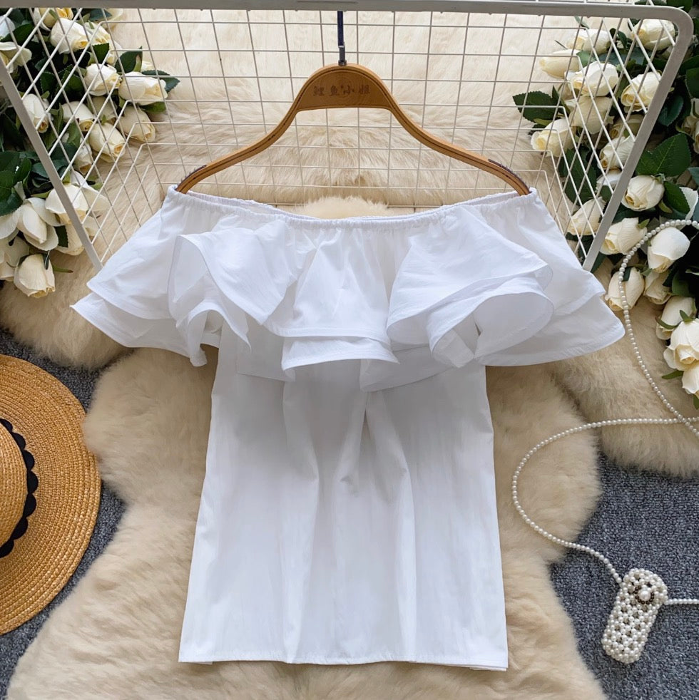 Sweetie Off-shoulder Ruffled Top