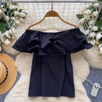 Sweetie Off-shoulder Ruffled Top