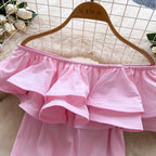 Sweetie Off-shoulder Ruffled Top