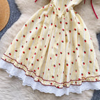 Sweetie Strawberry Printed Lace Dress