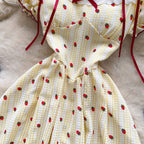 Sweetie Strawberry Printed Lace Dress
