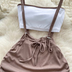 Padded Tank Top & Strap Skirt 2Pcs
