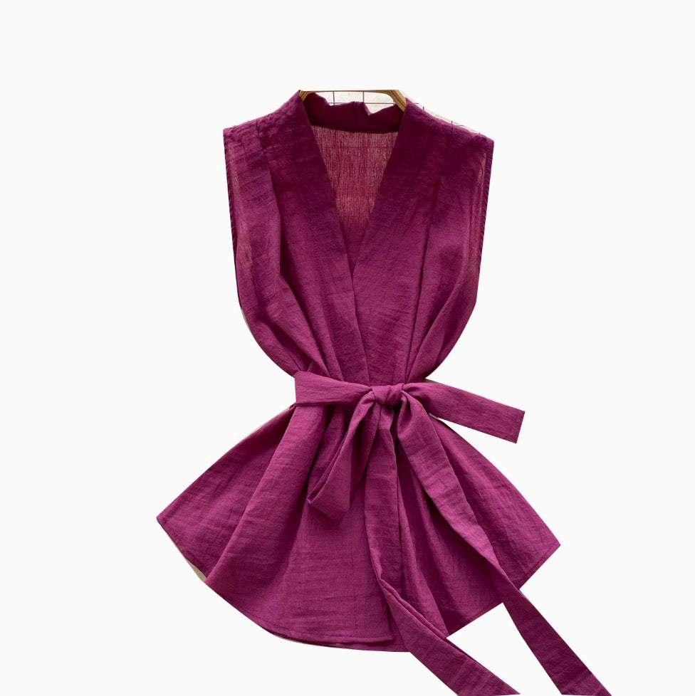 Casual V-neck Sleeveless Shirt