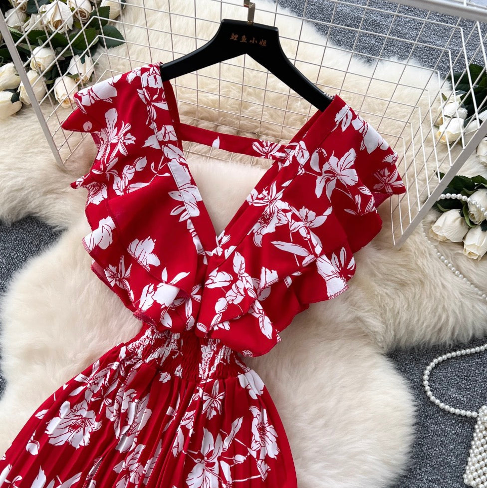 Premium Floral Printed Flared Jumpsuit