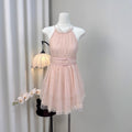 Sweetie Pink Lace Patchwork Dress