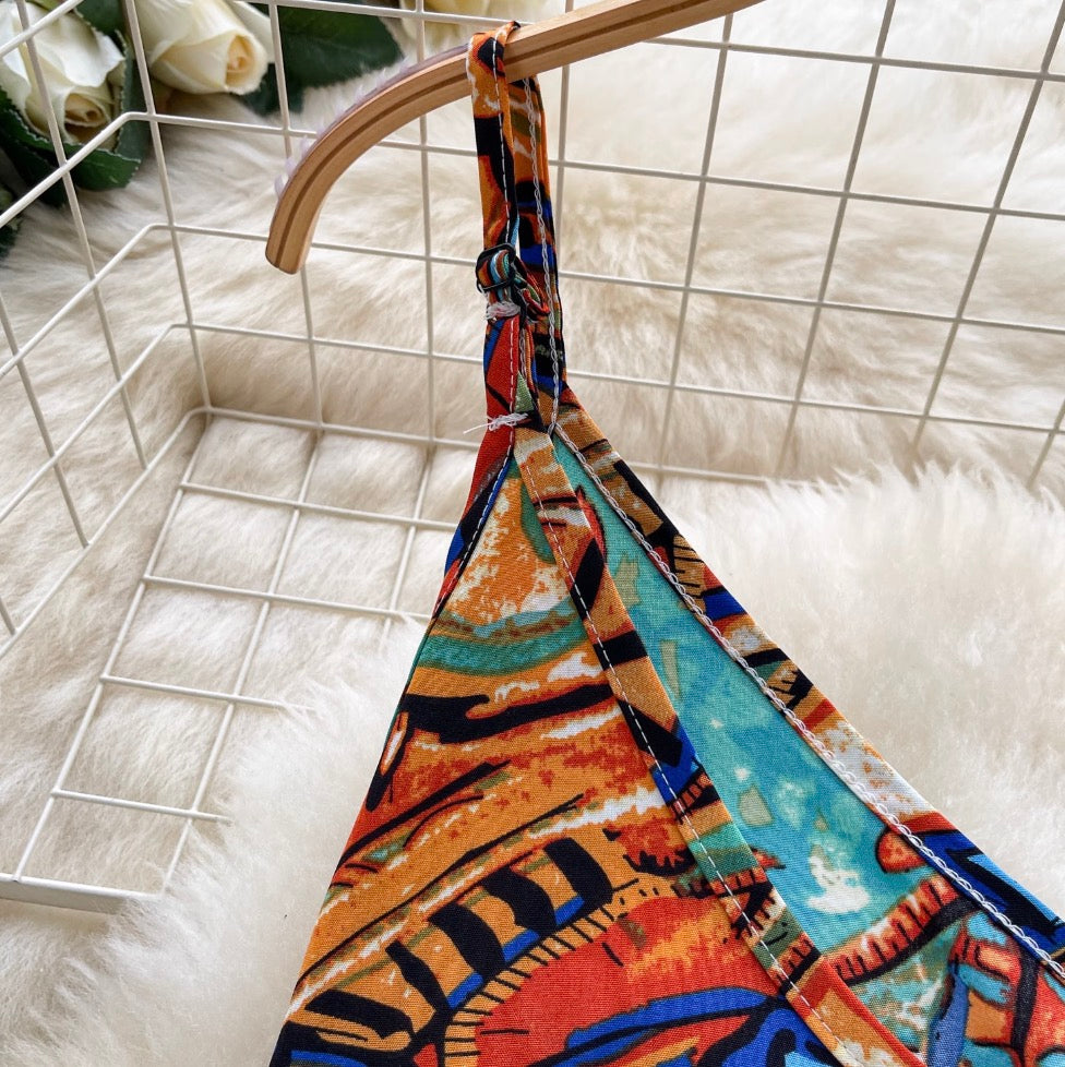 Vintage Abstract Printed Camisole Top