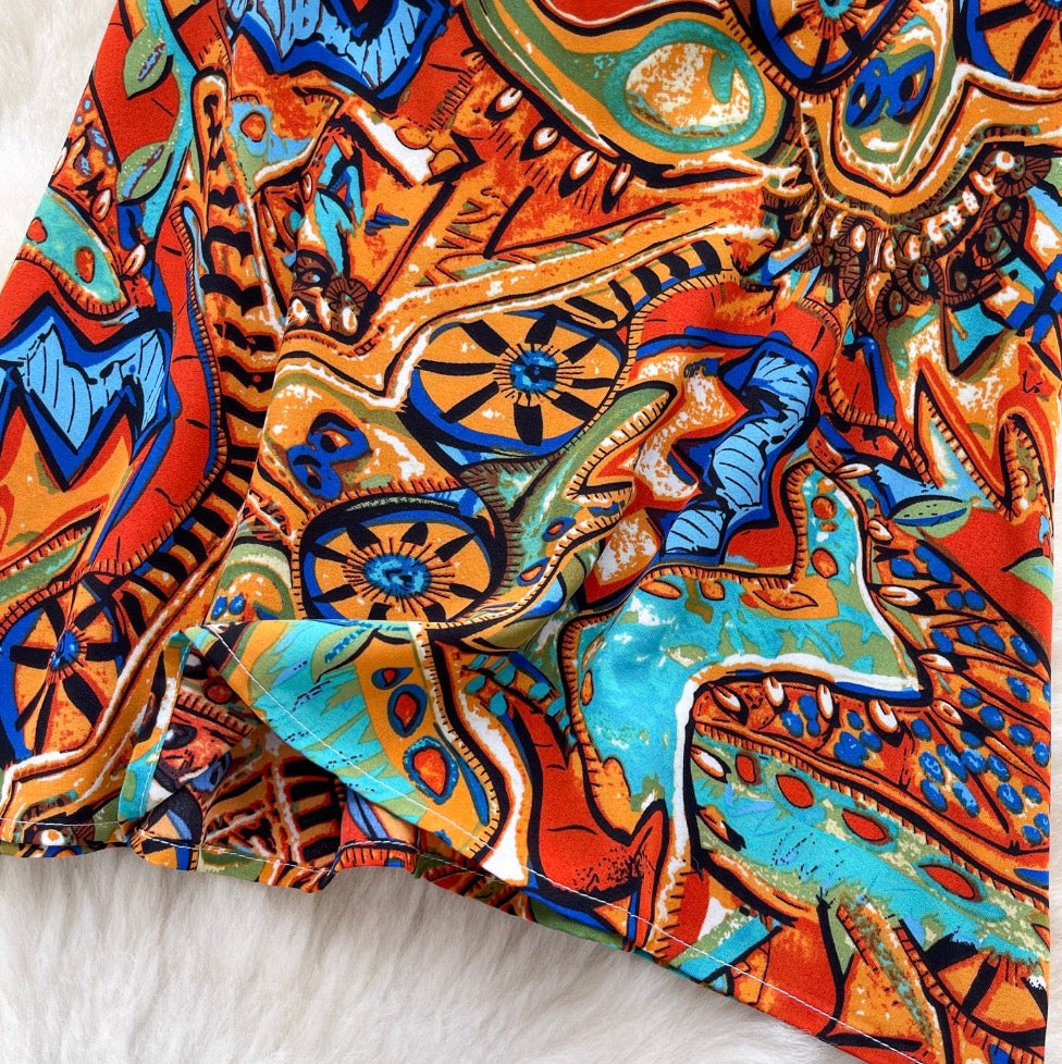 Vintage Abstract Printed Camisole Top