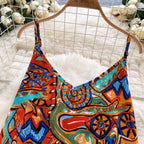 Vintage Abstract Printed Camisole Top