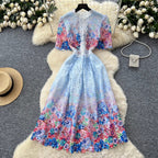 Vintage Crochet Lace Floral Dress