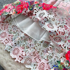 Vintage Crochet Lace Floral Dress