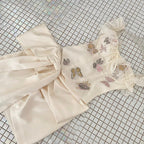 Courtly Lace Top & Bow-tie Skirt 2Pcs