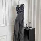 Draped Neckline Top & Trousers 2Pcs