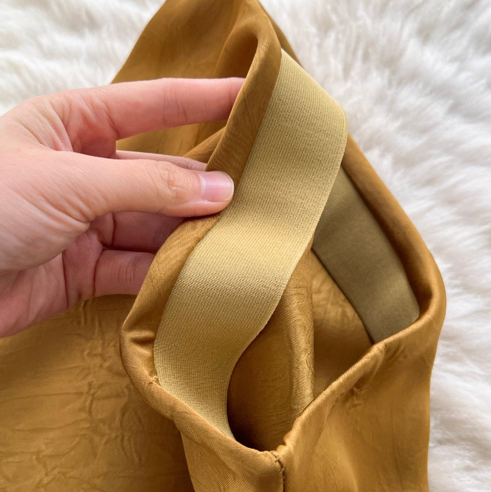 Simple Design Solid Color Split Skirt