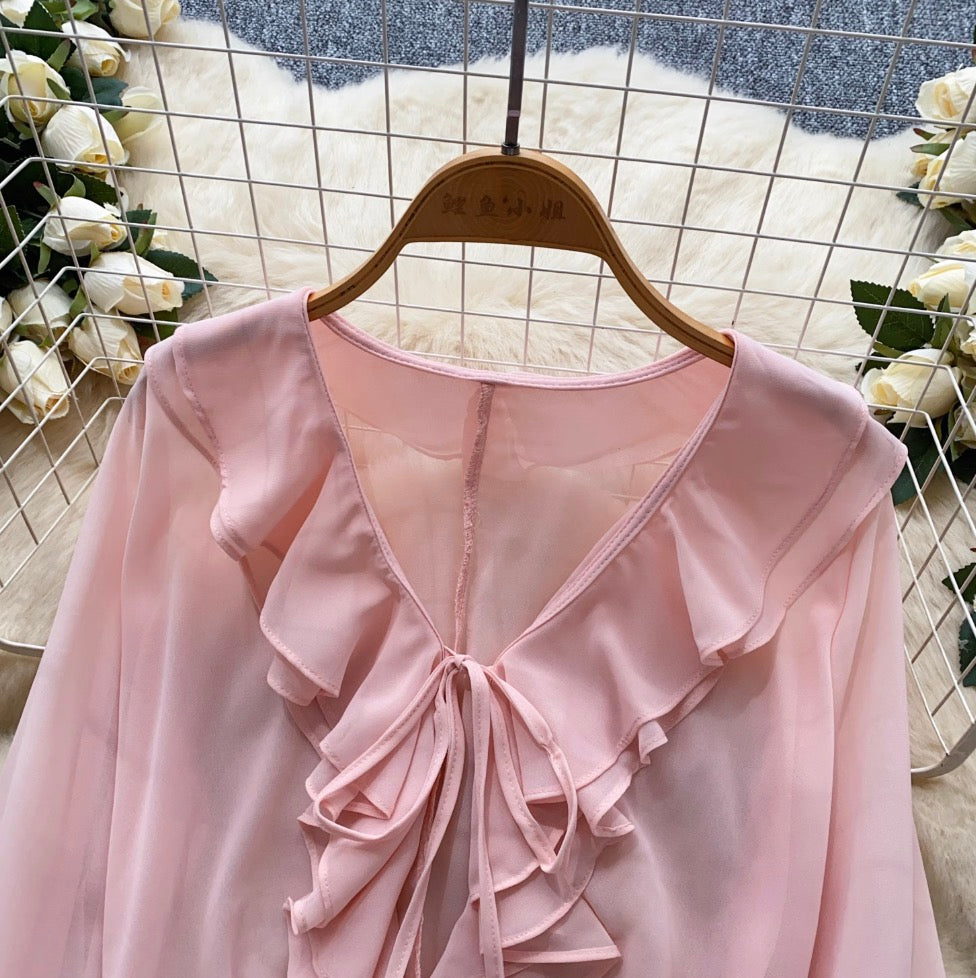 Sunscreen Cardigan & Pleated Skirt 2Pcs