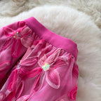 Fairy 3D Floral Mesh Half-body Skirt