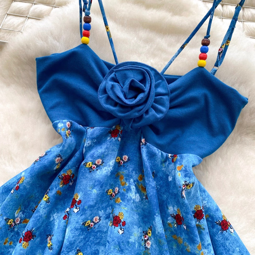 Hottie Floral Beaded Slip Dress