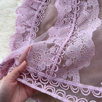 Premium Pink Delicate Embroidered Mesh Dress