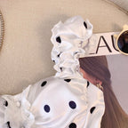 Chic Polka Dot Ruffled Top