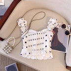 Chic Polka Dot Ruffled Top