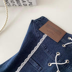 Vintage Lace Patchwork Denim Top