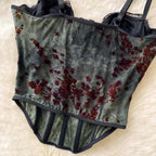 Chic Black Mesh Fishbone Camisole