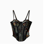 Chic Black Mesh Fishbone Camisole