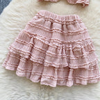 Chic Ruffled Camisole & Skirt 2Pcs