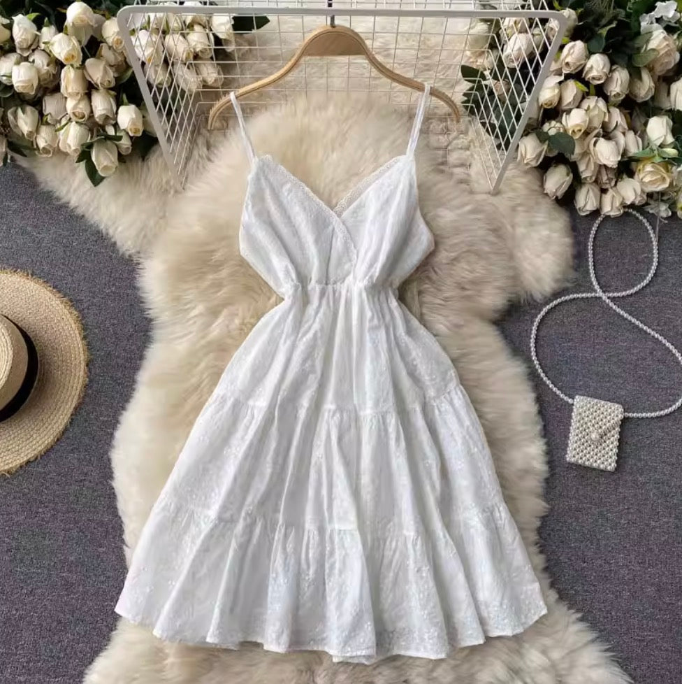 Sweetie Lace Trim Slip Dress