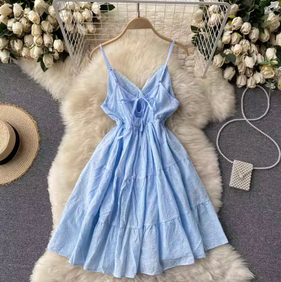 Sweetie Lace Trim Slip Dress