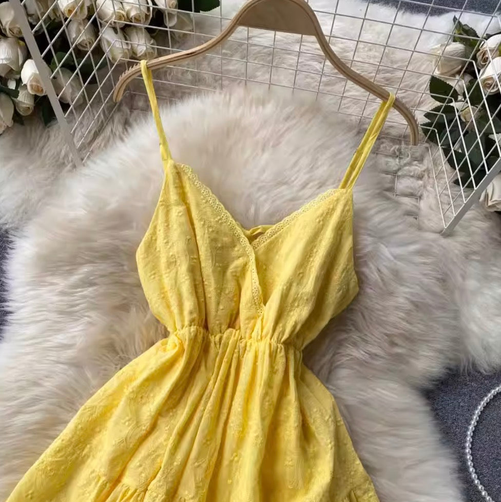Sweetie Lace Trim Slip Dress