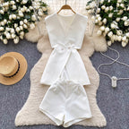 Suit Vest & Shorts OL Outfit 2Pcs