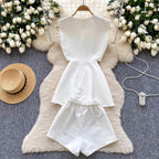 Suit Vest & Shorts OL Outfit 2Pcs