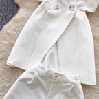 Suit Vest & Shorts OL Outfit 2Pcs