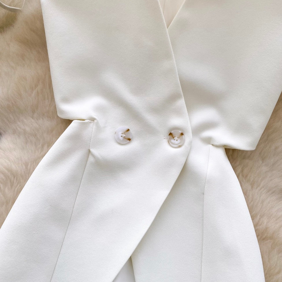 Suit Vest & Shorts OL Outfit 2Pcs